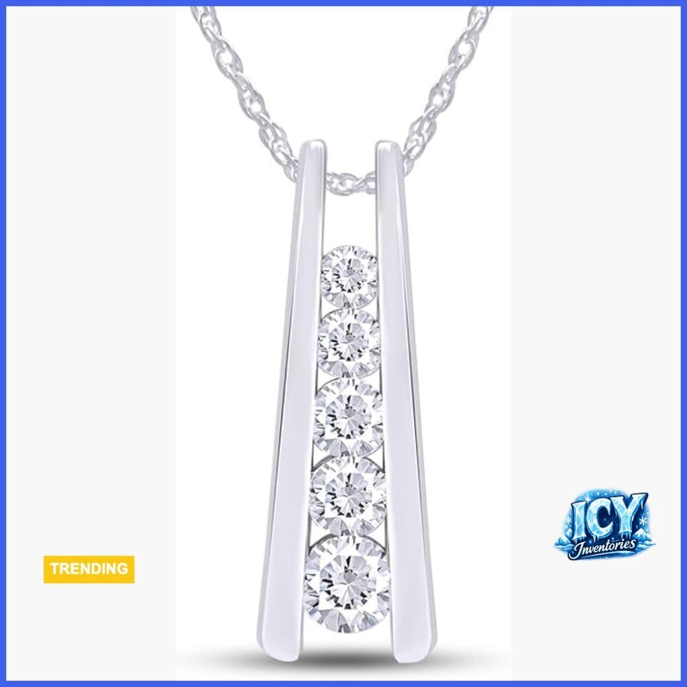 14k Gold Over Sterling Silver Journey Bar Pendant Necklace with 18" Chain